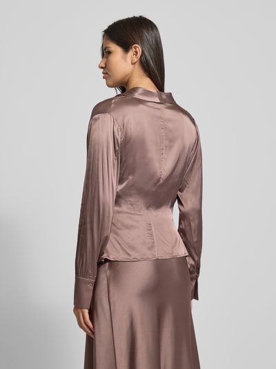 GUIDO MARIA KRETSCHMER WOMAN Bluzka w kopertowym stylu model ‘Elea’ Szarobrązowy 5