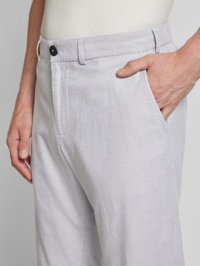 JAKE*S STUDIO MEN Stoffhose in Melange-Optik mit Eingrifftaschen Offwhite 3