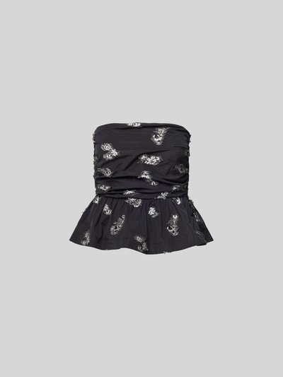 BAUM & PFERDGARTEN Bandeau-Top mit Allover-Muster Black 2