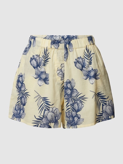 Marc O'Polo Pyjama-Shorts mit floralem Allover-Muster Hellgelb 2