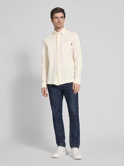JOOP! Jeans Freizeithemd mit Knopfleiste Modell 'Harvi' Offwhite 1