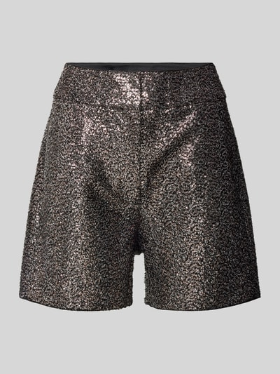 comma Regular Fit Shorts mit Paillettenbesatz Silber 1