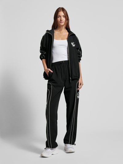 LOVE SCARS Spodnie typu track pants z nadrukiem z logo model ‘Coach’ Czarny 1