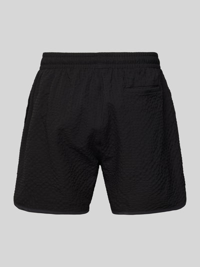 HUGO Relaxed Fit Badeshorts mit Strukturmuster Black 3