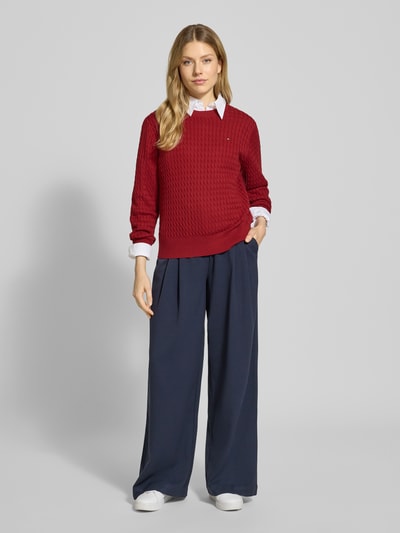 Tommy Hilfiger Regular fit gebreide pullover van zuiver katoen Rood - 1
