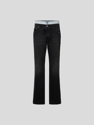 VTMNTS Loose Fit Jeans mit Kontrasteinsatz Black 2