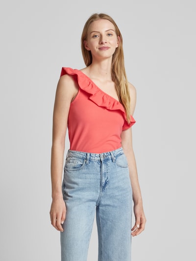 ICHI Top mit One-Shoulder-Träger Modell 'KATINE' Koralle 4