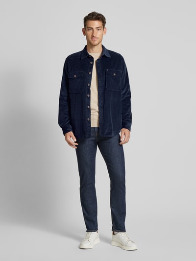 Tommy Hilfiger Regular fit overhemdjack met knoopsluiting, model 'CORDUROY' Marineblauw - 1