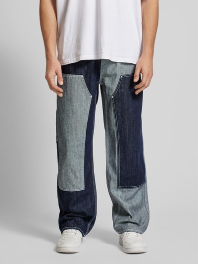 Hugo Blue Baggy Fit Jeans mit  Ziernähten Modell 'Carpenter' Dunkelblau 4