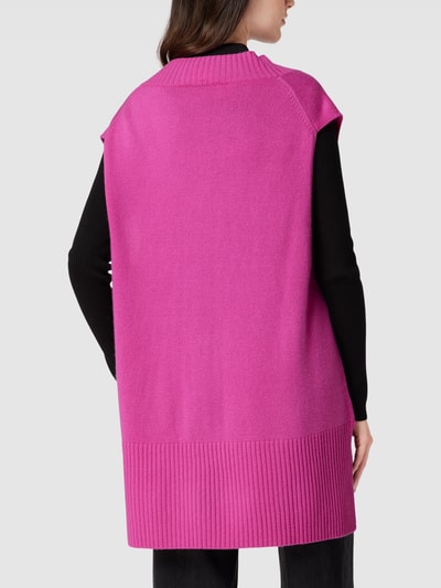 Herzensangelegenheit Pullunder mit gerippten Abschlüssen Pink 5