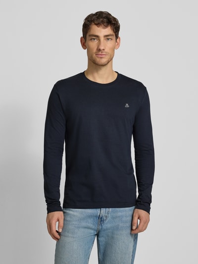 Marc O'Polo Regular Fit Langarmshirt aus reiner Baumwolle Marine 4