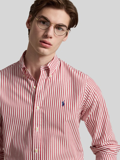 Polo Ralph Lauren Custom Fit Freizeithemd aus reiner Baumwolle Bordeaux 3