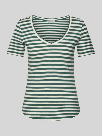 Marc O'Polo Regular Fit T-Shirt aus Slub Jersey Smaragd 2