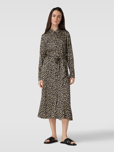 Esprit Midi-jurk met doorknoopsluiting Zwart - 4