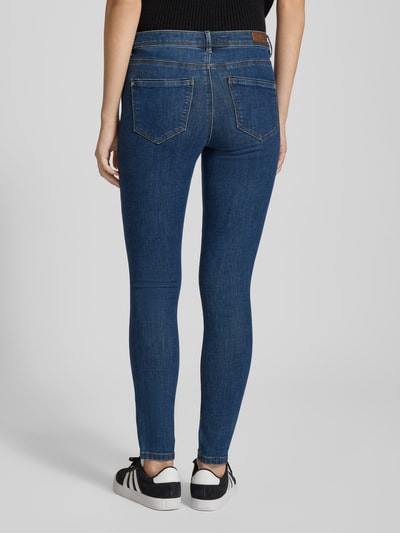 Only Skinny fit jeans van katoenmix, model 'WAUW' Donkerblauw - 5