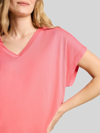 Tom Tailor Loose Fit T-Shirt aus Viskose-Mix Pink 3