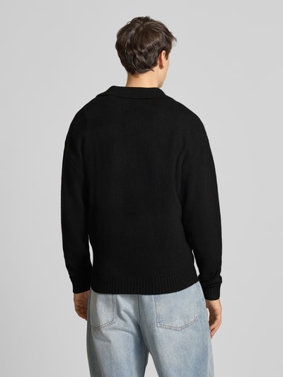 Jack & Jones Gebreide pullover met V-hals, model 'SOHO' Zwart - 5