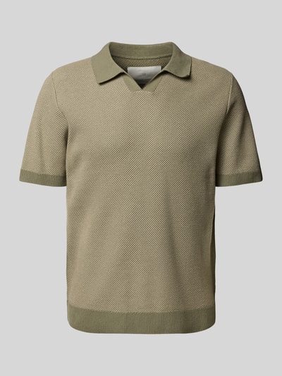Jack & Jones Premium Regular Fit Poloshirt mit V-Ausschnitt Modell 'CEASTON' Sand 2