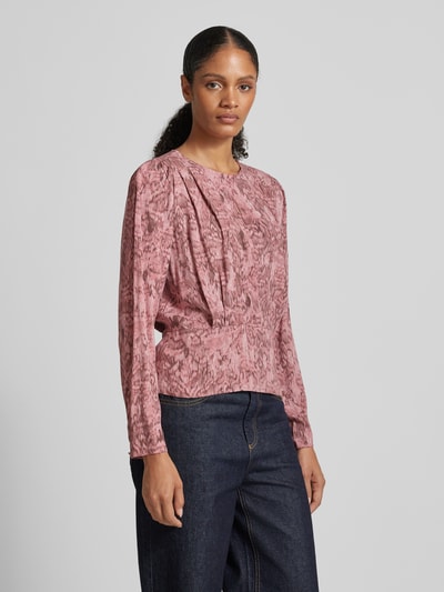 Jake*s Collection Regular Fit Bluse aus Viskose mit Rundhalsausschnitt Pink 4