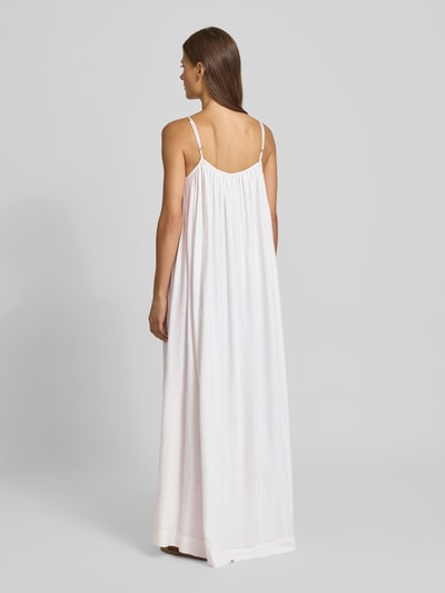 Neo Noir Midi-jurk van een mix van viscose en linnen, model 'Allie' Wit - 5