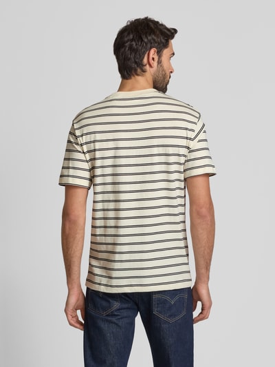 Gant T-Shirt mit Label-Stitching Offwhite 5