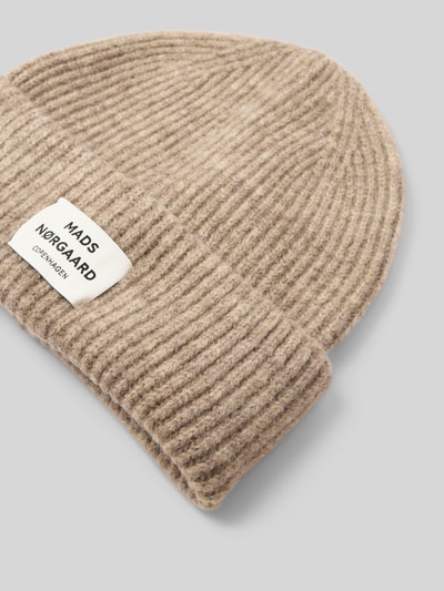 MADS NØRGAARD Beanie van scheerwolmix, model 'Tosca Anju' Taupe gemêleerd - 2