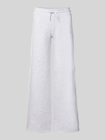 REVIEW Sweatpants mit Häkelspitze Hellgrau Melange 1