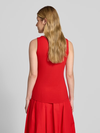 Oui Tanktop met fijnrib Rood - 5