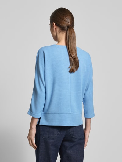 OPUS Sweatshirt mit Strukturmuster Modell 'Sinni' Blau 5