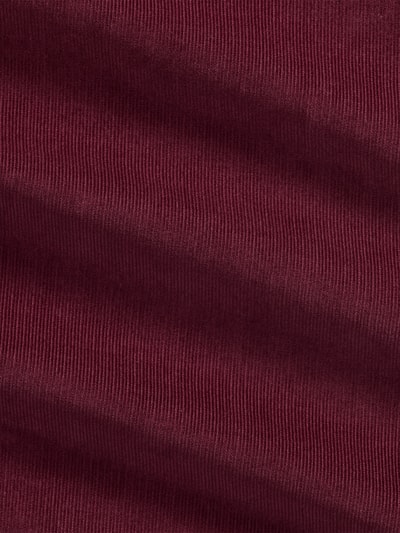 Produktfoto, feine Rippenstruktur in Dunkelrot, glatte Baumwolloptik, Custom Fit Freizeithemd aus reiner Baumwolle von Polo Ralph Lauren