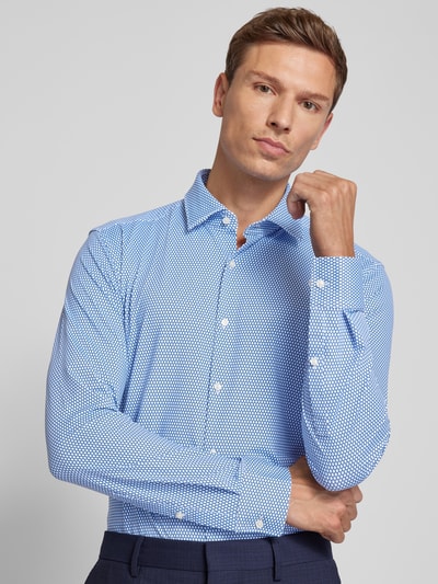 HUGO Slim Fit Business-Hemd mit Kentkragen Modell 'Kenno' Blau 3