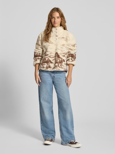 Levi's® Sweatshirt mit Stehkragen Modell 'KASEY' Ecru 1