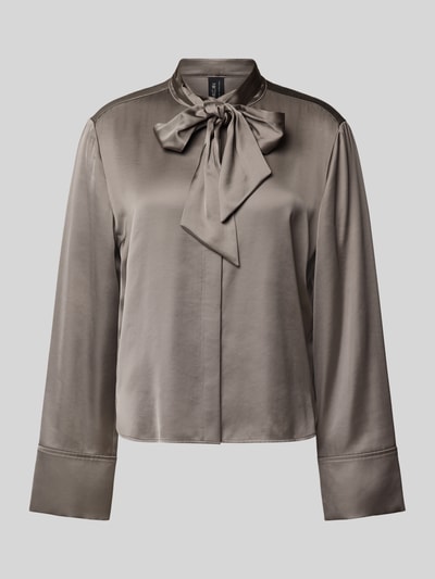 Marc Cain Regular Fit Schluppenbluse mit verdeckter Knopfleiste Taupe 2