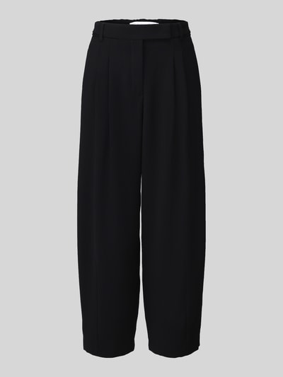 Raffaello Rossi straight fit bandplooibroek met schuifhaak model 'LORAYA' Zwart - 2