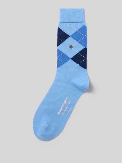 Burlington Socken aus Schurwoll-Mix Modell 'Marylebone' Blau 1