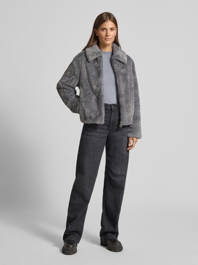 Frieda & Freddies Jacke aus Kunstfell Modell 'XAVI' Dunkelgrau 1