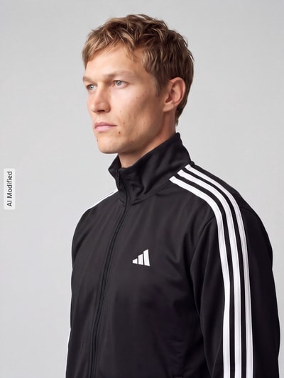 adidas Sportswear Sweatjacke mit seitlichen Reißverschlusstaschen Black 3