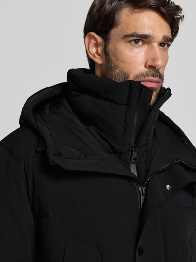 Strellson Płaszcz pikowany o kroju regular fit z naszywką z logo model ‘CRASHER’ Czarny 3
