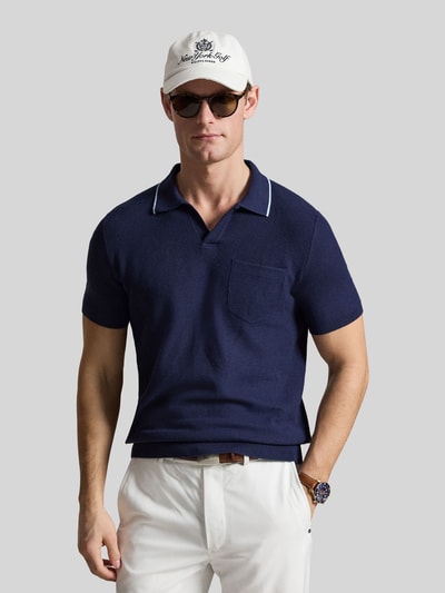 Polo Ralph Lauren Koszulka polo o kroju relaxed fit z mieszanki bawełny Granatowy 4