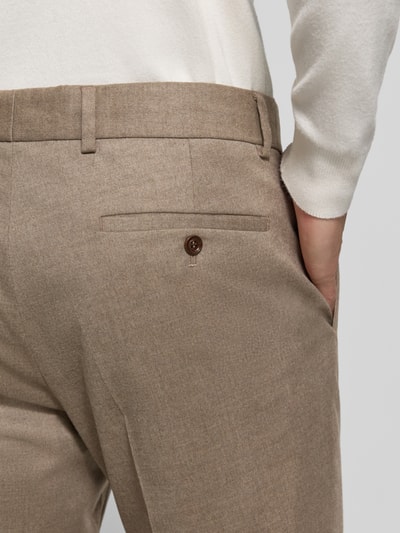 CG – CLUB of GENTS Anzughose mit Woll-Anteil mit Bügelfalte Modell 'Cole' Beige 3