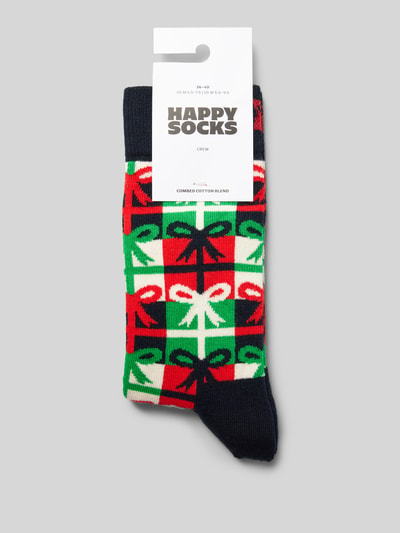 Happy Socks Skarpety z wyhaftowanym logo model ‘Multi Color Gift’ Niebieski 3