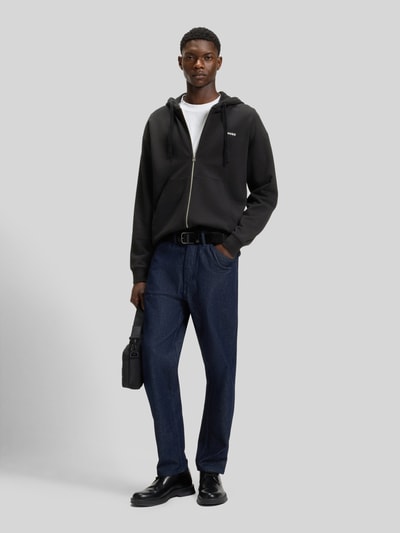 HUGO Relaxed fit sweatjack van puur katoen model 'DAPOZIP' Zwart - 1