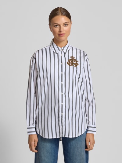 Lauren Ralph Lauren Regular fit overhemdblouse met labelapplicatie, model 'KOTTA' Wit - 4