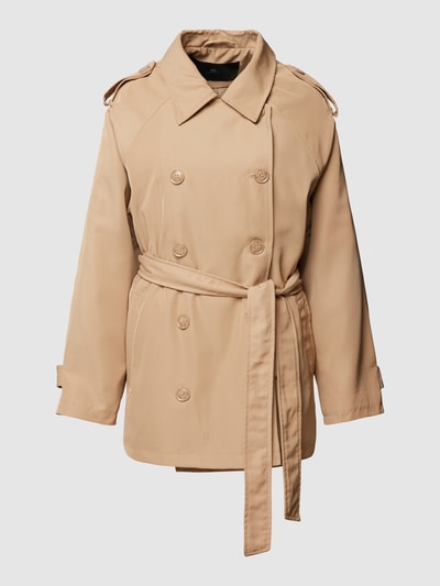 WITHBLACK Trenchcoat met platte kraag Camel - 2