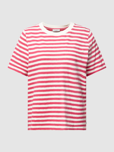 Marc O'Polo Denim T-Shirt mit Streifenmuster Fuchsia 2