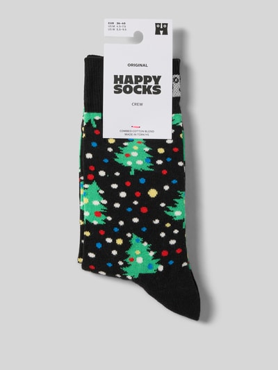Happy Socks Socken im Allover-Look Modell 'Christmas Night' Black 3
