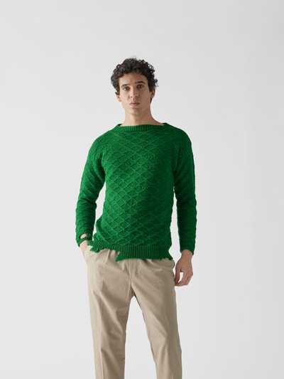Maison Margiela Pullover mit Destroyed-Effekten Grün 4