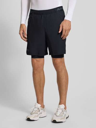 Under Armour Shorts im 2-in-1-Look mit elastischem Bund Black 4