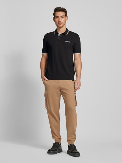 BOSS Green Regular Fit Poloshirt mit Label-Stitching Modell 'Paddy' Black 1