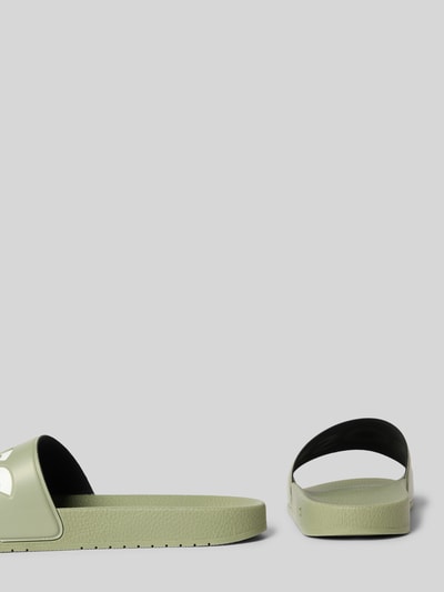 BOSS Slippers met labelprint, model 'Aryeh' Lindegroen - 2